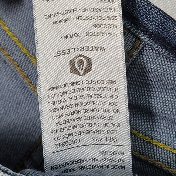 Levi's Gold Womens Size 8 Blue Solid Mid Rise Skinny Jeans - Picture 8 of 11